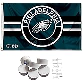 Philadelphia Eagles Patch Button Banner and Tapestry Wall Tack Pads