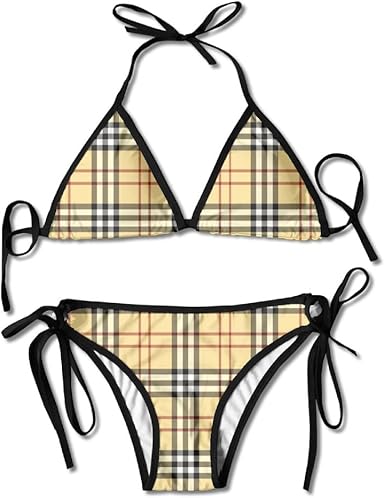 Yellow plaid swimsuit Clearance