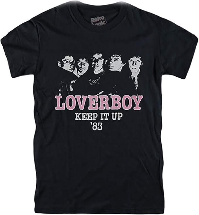 HUIPINGNI W1214 Men's Printed ShortSleeved Loverboy Band