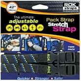 ROK Straps 12'-42' Adjustable Pack Strap -2Pk MotoPLaid Black-Blue-Green
