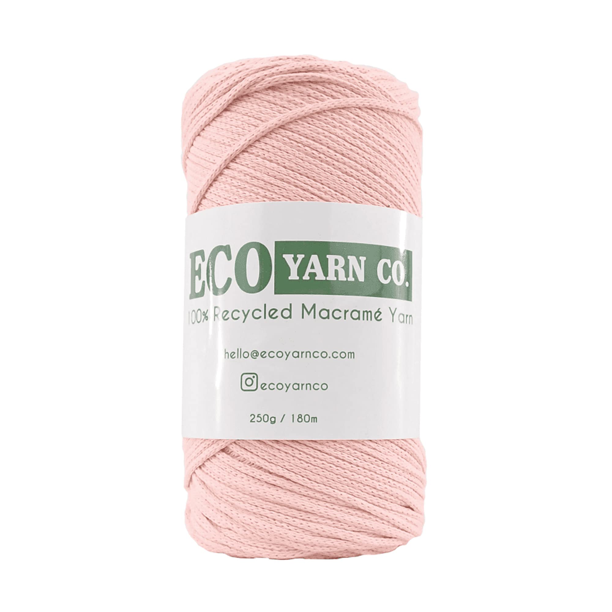 Vintage Pink Cotton/Polyester Macrame Yarn, 180m (250g)