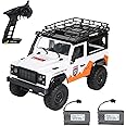 GoolRC MN99 RC Rock Crawler, 1:12 Scale Remote Control Car, 2.4GHz 4WD Off Road RC Truck, All Terrains Climbing Car, Electric Vehicle Toys Gifts for Adults, Include 2 Batteries (White)