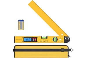 Proster Digital Angle Finder Gauge - Aluminum Angle Finder 16 inch 400mm with LCD Vertical Horizontal Spirit Level and Magnetic Base for Woodworker
