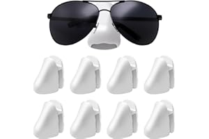 Senbos Eyeglasses Holder, 8pcs Self-Adhesive Wall Mounted Glasses Holder Rack Sunglasses Holder Stand, Creative Nose Shape Glasses Display Stand Sunglasses Storage Organizer for Home Bathroom Bedroom