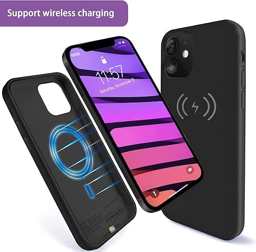 HUGUODONG Battery Case for iPhone 12/12 1