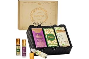 Jasmine Attar Oil Set by Dukhni | Authentic Arabic Fragrance Oils | 100% Pure, Alcohol-Free Arabic Perfume Oil Blends for men