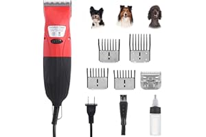 DUCKBOY 35W Pet Hair Clipper & Grooming Kit for Dogs and Cats – Includes 4 Interchangeable Blades & 3m Power Cable – Professional Trimmer for Small to Large Pets