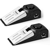 Rosoenvi 2 Pack Door Stop Alarm, Door Stopper with 120DB Security Alarm, Floor Wedge Door Stop Siren, Door Security Devices f