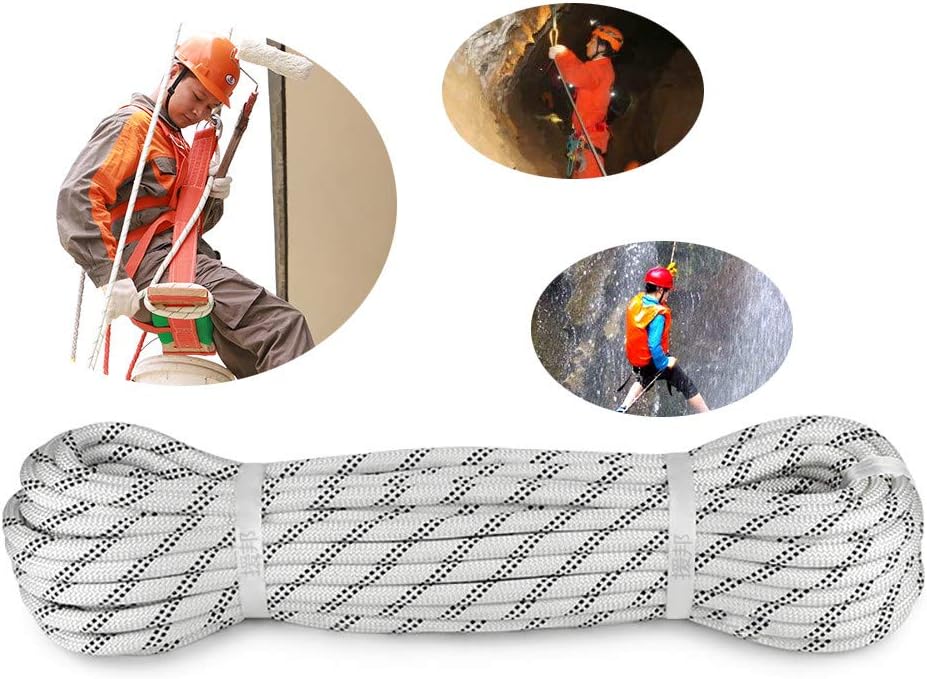 Corda Da Arrampicata 10mm X 30m - Statica, Per Alpinismo E Salvataggio, Resistente 20KN