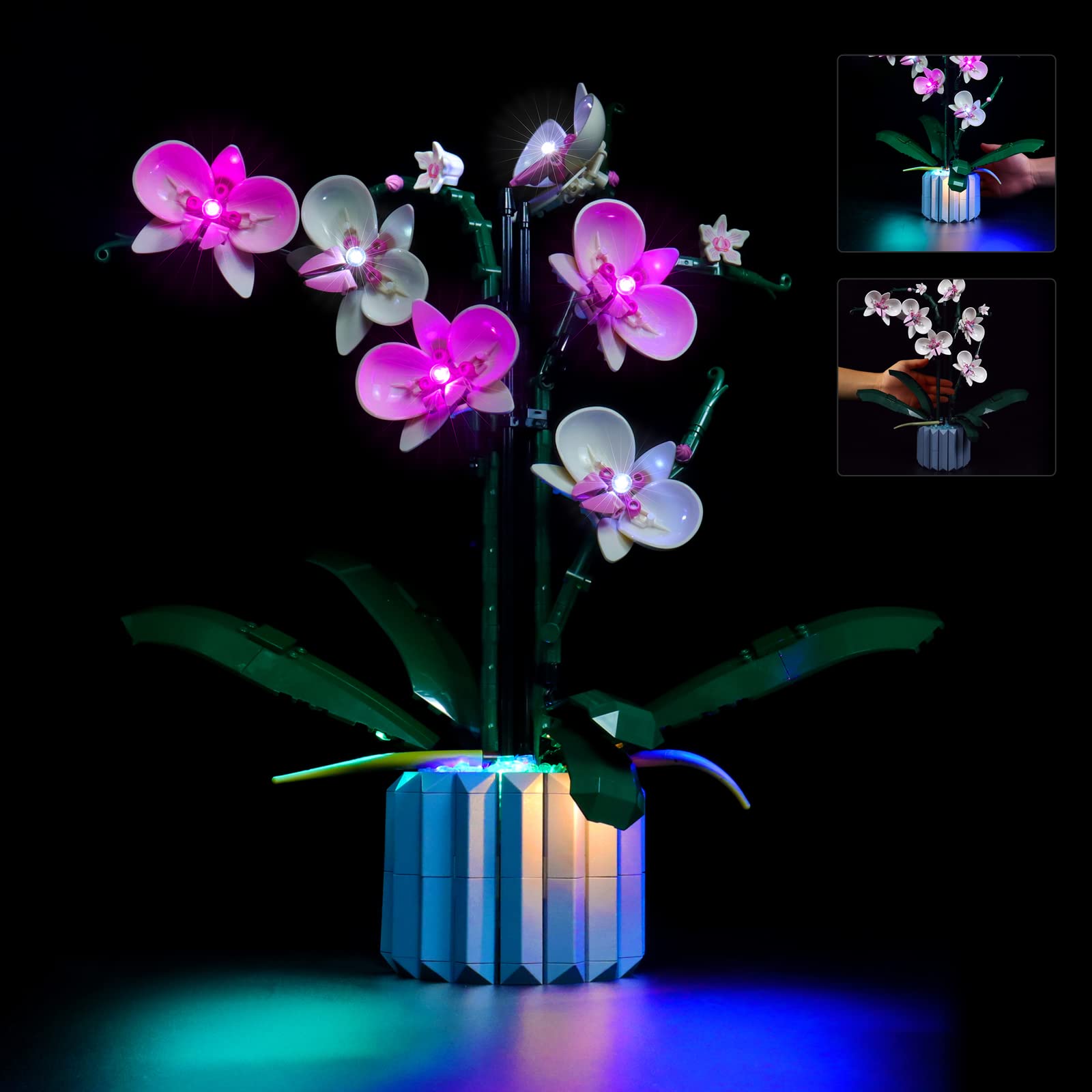 BrickBling LED Compatible with Lego Orchid Botanical Collection Set - Lights Only, Building Blocks Not Included