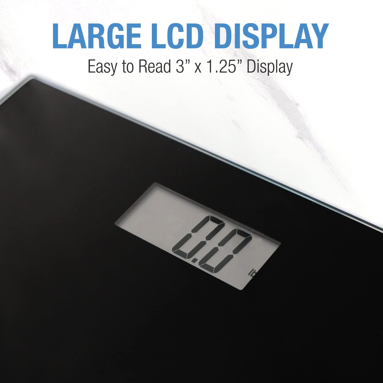 DMI Digital Talking Bathroom Scale, Sleek Tempered Glass, Clinically Accurate Measurements, Large LCD Screen, 440 lb. Weight Capacity