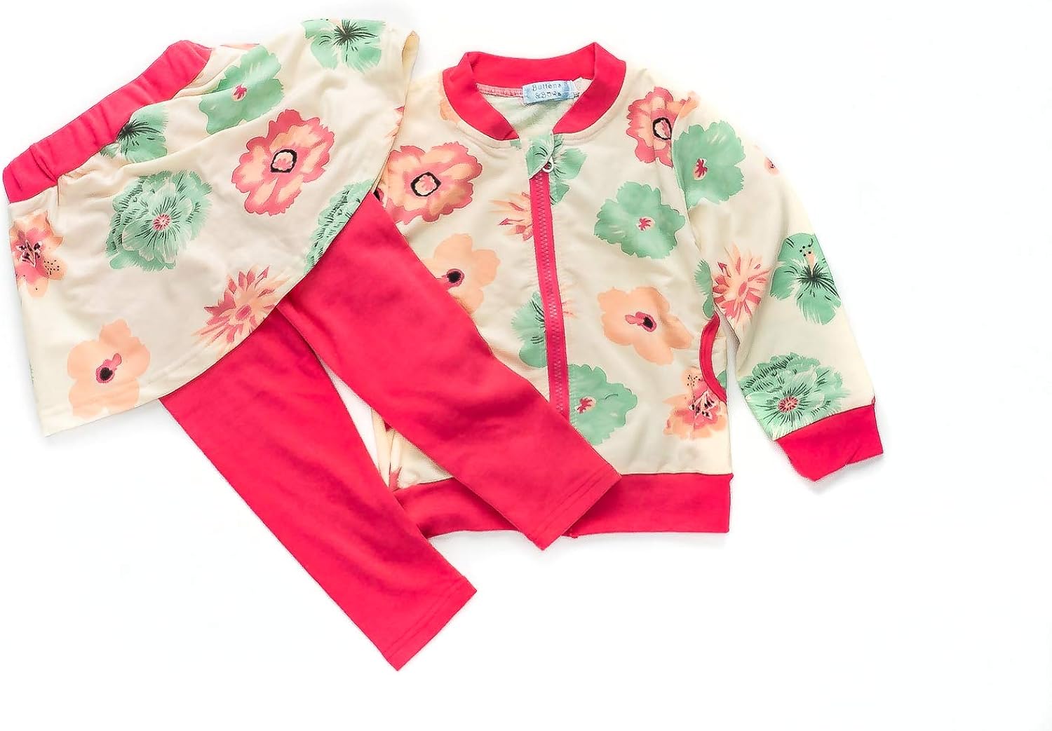 Amazon.com: Leggings in hot Pink with Floral Print. Soft and Comfortable for Little Girls 3-5 