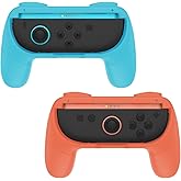 NBCP Joy-Con Grip Handles for Nintendo Switch 2 (2025) – Anti-Slip, Wear-Resistant Comfort Grips for Joy-Con Controllers, 2-Pack (Blue & Red)