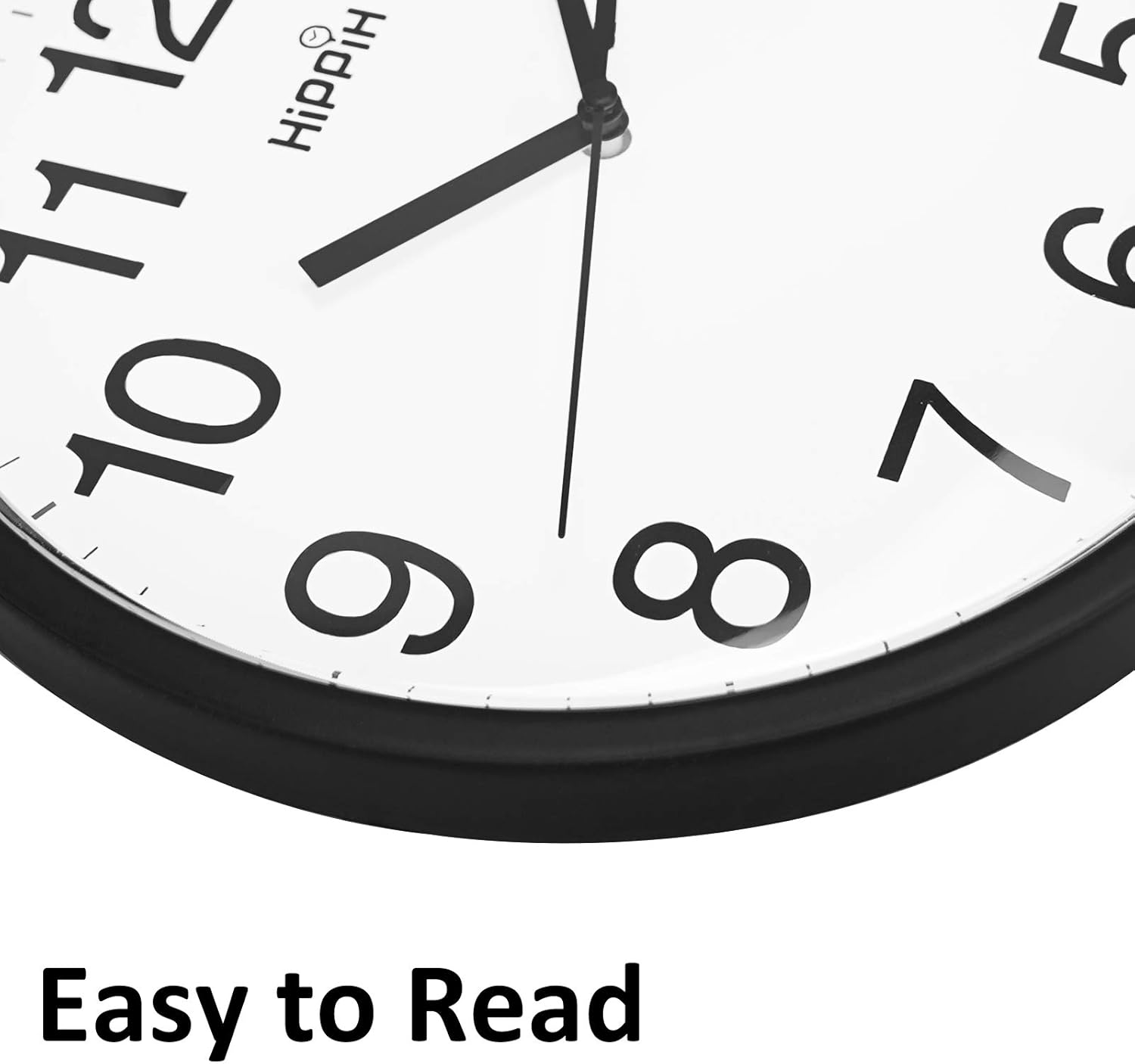 Yoobure 10 Silent Quartz Decorative Wall Clock Non-Ticking Classic Digital Clock Battery Operated Round Easy to Read Home/Office/School Clock: Home & Kitchen