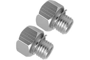 M12x1.5 to 1/8 NPT Adapter, 2-Pack LS Engine Swap Coolant Temp & Oil Pressure Sensor Adapter Kit, CNC Billet Aluminum, for GM