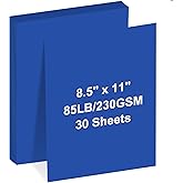 Cardstock 8.5" x 11 "，30 Sheets Cardstock Paper 85 lb/230 gsm,Blue Card Stock for Printer,Drawing,Gift tags,Invitations, Cards etc (Royal blue, 30 Sheets)