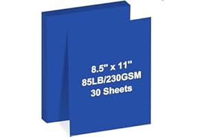Cardstock 8.5" x 11 "，30 Sheets Cardstock Paper 85 lb/230 gsm,Blue Card Stock for Printer,Drawing,Gift tags,Invitations, Card
