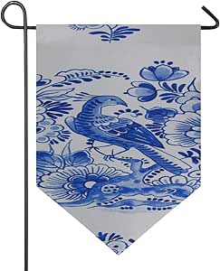 YXUAOQ Soporte de Bandera Decorativo Porcelana Azul y Blanca Banderas