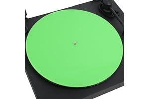 GARTOPVOIZ Acrylic Turntable Platter Mat for Vinyl Player, 12" Slipmat High-Fidelity Anti-Static Record Player Accessory for Vinyl Records, Green