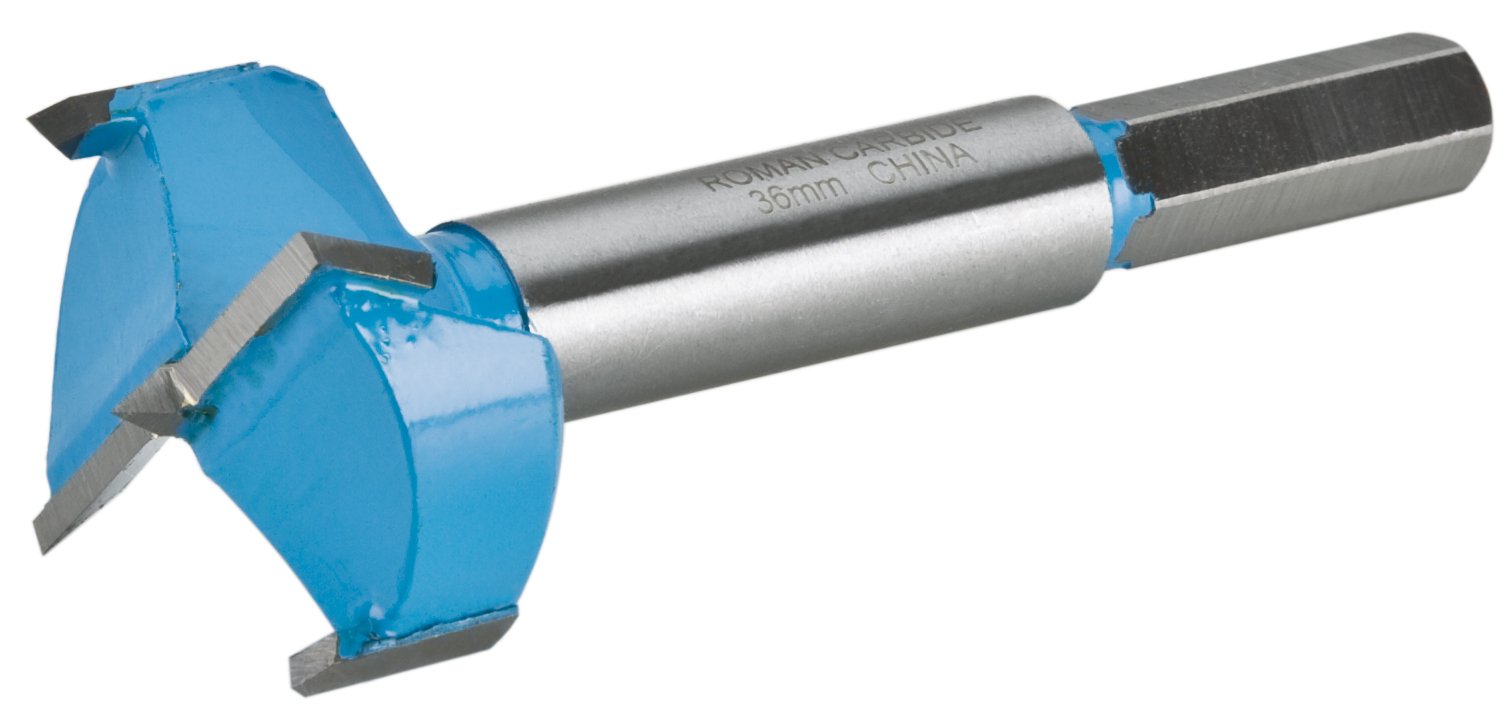 Roman Carbide DC1902 Carbide Forstner Bit, 36mm