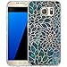 S7 Case Blue-green gem floral design, LAACO Scratch Resistant TPU Gel Rubber Soft Skin Silicone Protective Case Cover for Samsung Galaxy S7