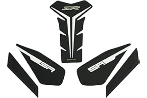 NIGHT CAT Motorcycle Tank Pad,Motorcycle Fuel Tank Protector,Gas Tank Decals Compatible With CFMOTO 450SR CF MOTO SR450 450 SR(Black White)