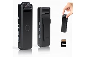 Mini Body Camera, 1080P Body Cam with 180° Rotatable Lens with Motion Detection and Night Vision Body Camera with Audio and V