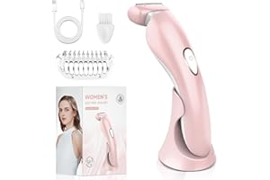ORVINA Electric Razor for Women - Painless Eletric Shavers for Women, Body Hair Removal for Legs and Underarms, Ladies Bikini Trimmer Wet Dry Shave, Rechargeable, with LED Light (Pink)