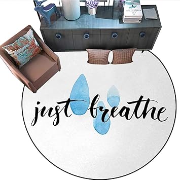 Tapis Rond Avec Citation Hello Spring Little Funny Monster