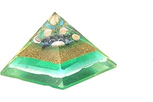 JET INTERNATIONAL Jet Energized Handmade New Ocean Orgone Energy Pyramid Approx 200-220 Grams. Leadership Wealth Blessings Cleansings Purification Creativity.