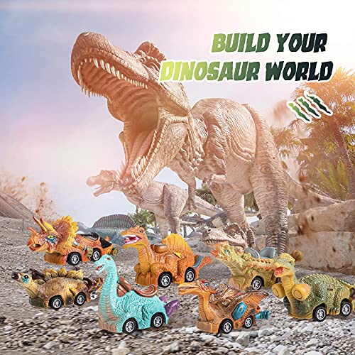 Dinosaur Toys Pull Back Cars 12 Pack Realistic Pull Back Dinosaurs