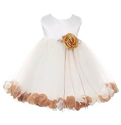 iGirlDress Baby Girls Satin Bodice Flower Pageant