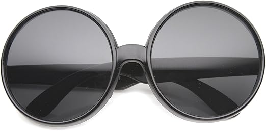 oversized black round sunglasses