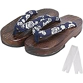 Cutey May Kids Japanese Traditional Shoes Wooden Sandals Geta Clog nezuko Cosplay Boys Girls Costume