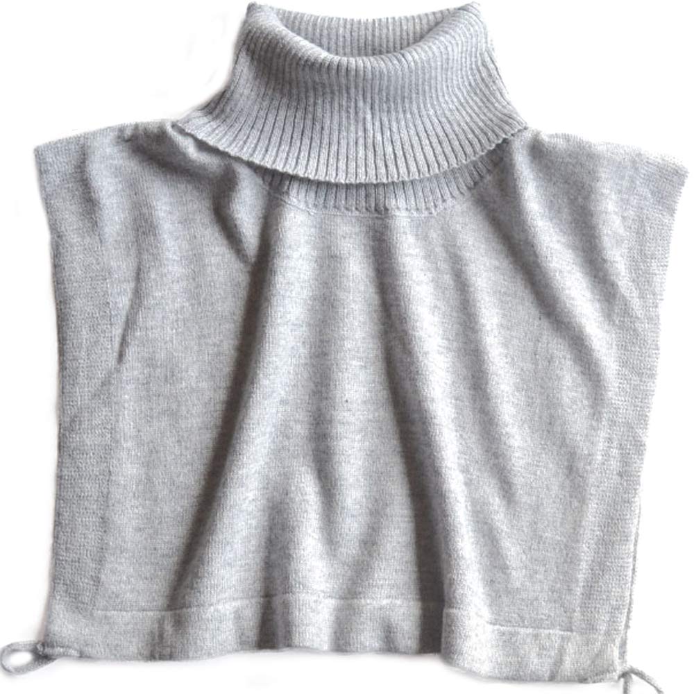 YANQINQINWinter Wool Knitted Unisex Turtleneck Black Red Grey Khaki False Collar