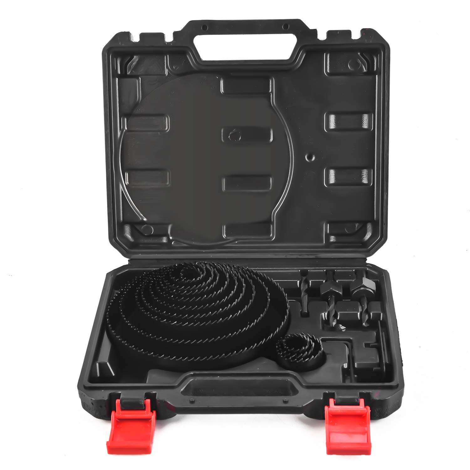 KATA Hole Saw Set 20PCS Hole Saw Kit with 3/4"-6"(19-152mm) 13PCS Saw Blades, 2 Mandrels, 3 Drill Bits, 1 Installation Plate, 1 Hex Key, Ideal for Soft Wood, Plywood, Drywall, PVC: Industrial & Scientific