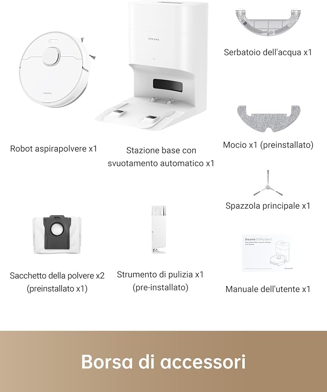 D10 Plus Gen 2 Robot Aspirapolvere, Potenza di Aspirazione 6.000 Pa