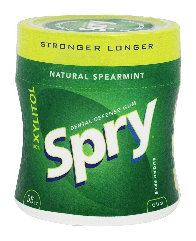 Spry Gum Stronger Longer Spearmint, 55 ct Grocery & Gourmet Food