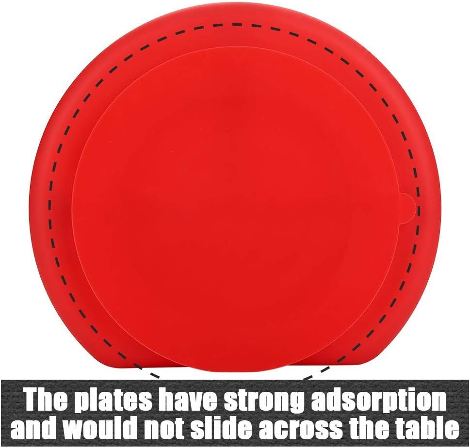 Assiette A Ventouse Pour Bebe Bleu Assiettes De Separation En Silicone De Bebe Ventouse Puissante Avec Complement Assiette Alimentaire Complementaire Pour Enfant Bebe Puericulture Sets De Table