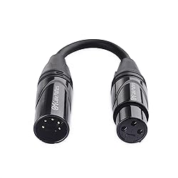 Cable Matters 2-Pack 5 Pin to 3 Pin DMX Lighting