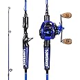 One Bass Fishing Rod and Reel Combo, IM7 Graphite 2 Pc Blank Baitcasting Combo, Spinning Rod with Super Polymer Handle