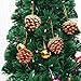 Unomor 36pcs Christmas Pine Cone Ornaments with String Natural Wood Rustic Christmas Tree Decoration Crafts Christmas Home Hanging Ornament 4-6cm