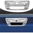 SQQP Tailgate Exterior Door Handle Trim Cover, Rear Trunk Grab Handle Cover for 2018-2024 Dodge RAM 1500(Chrome)