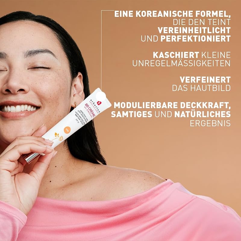 BB Creme mit Ginseng - Getönte Creme - Pflege mit "Babyhaut-Effekt" - 5-in-1 koreanische Gesichtspflege mit LSF 20 - Hell - 15 ml