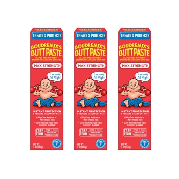 BOUDREAUX’S MAXIMUM STRENGTH BUTT PASTE OINTMENT 4 OZ (PACK OF 3)