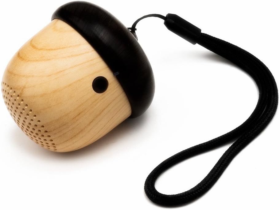 TOMROW Bluetooth Speaker, Cute Wooden Nut Shape Mini Wireless Portable Speakers with Mic Works for Phone Pad and Other Music Player