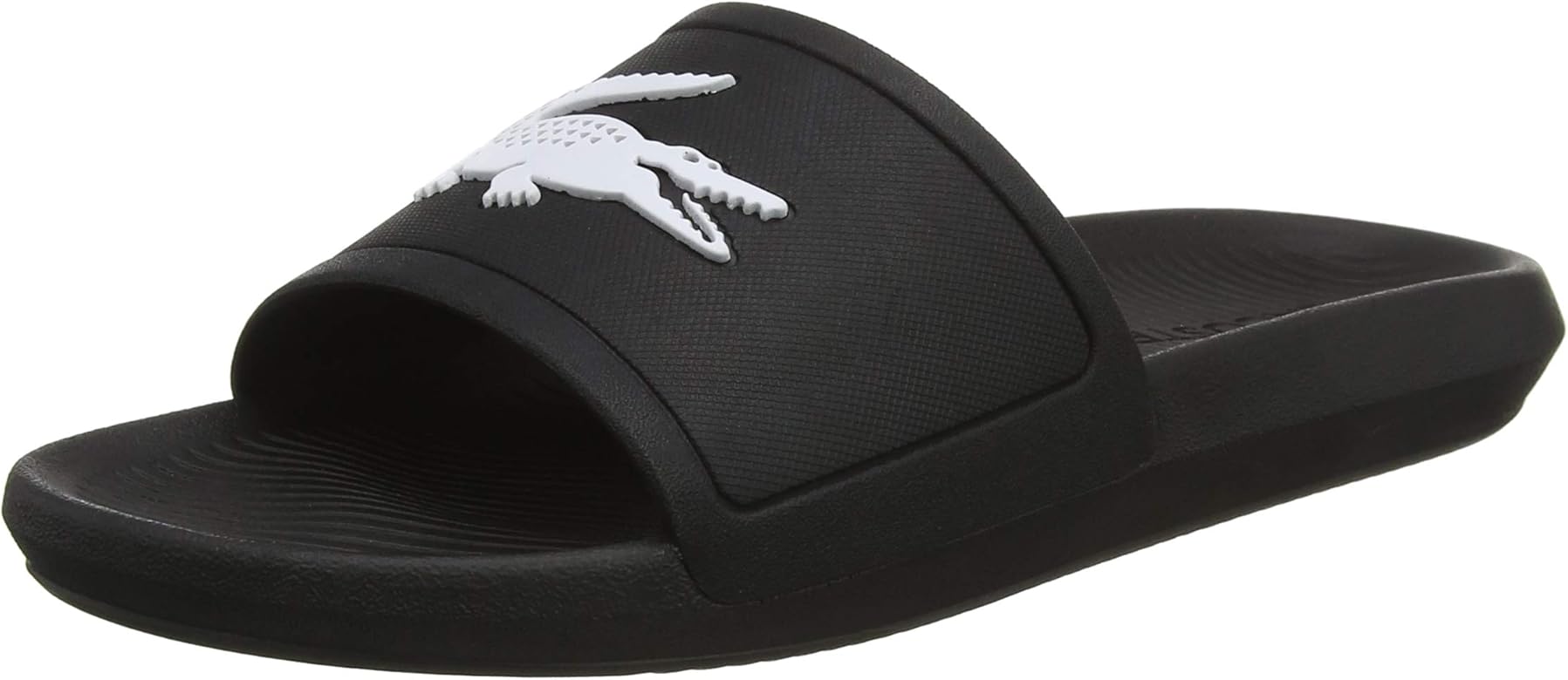 white lacoste sliders