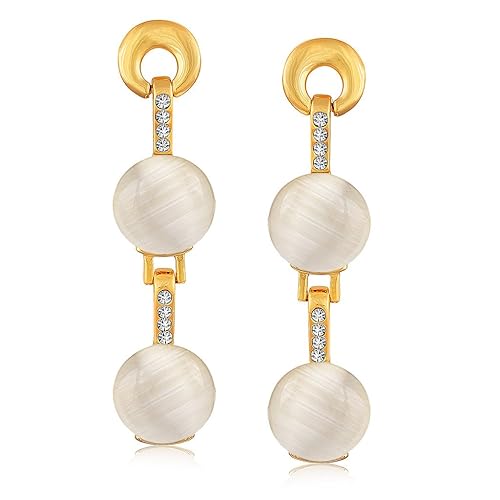 VK Jewels Drop Earrings for Women (Golden) (vkerz1546g)