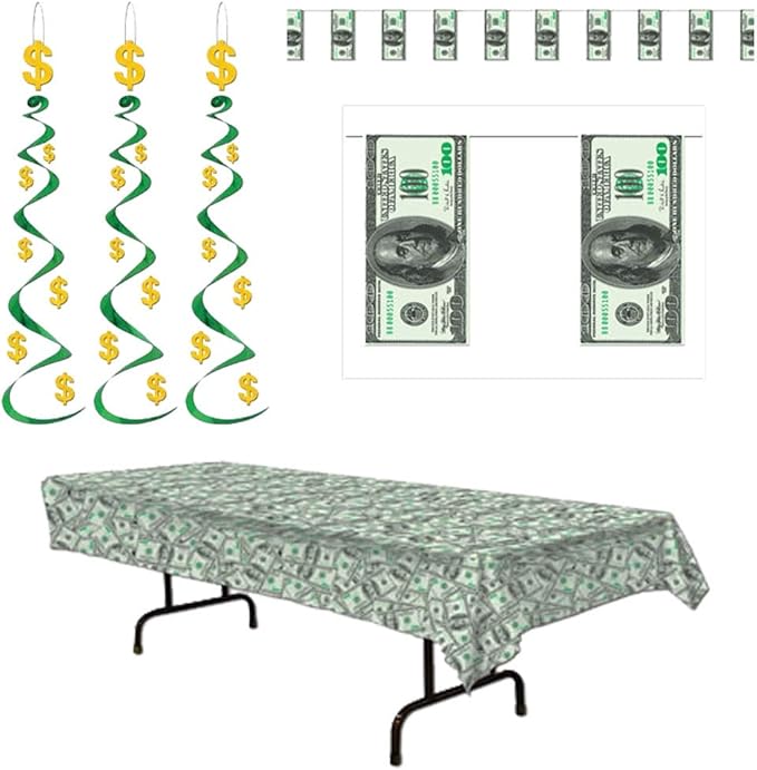 Amazon Com Money Dollar Signs Birthday Retirement Party Supplies