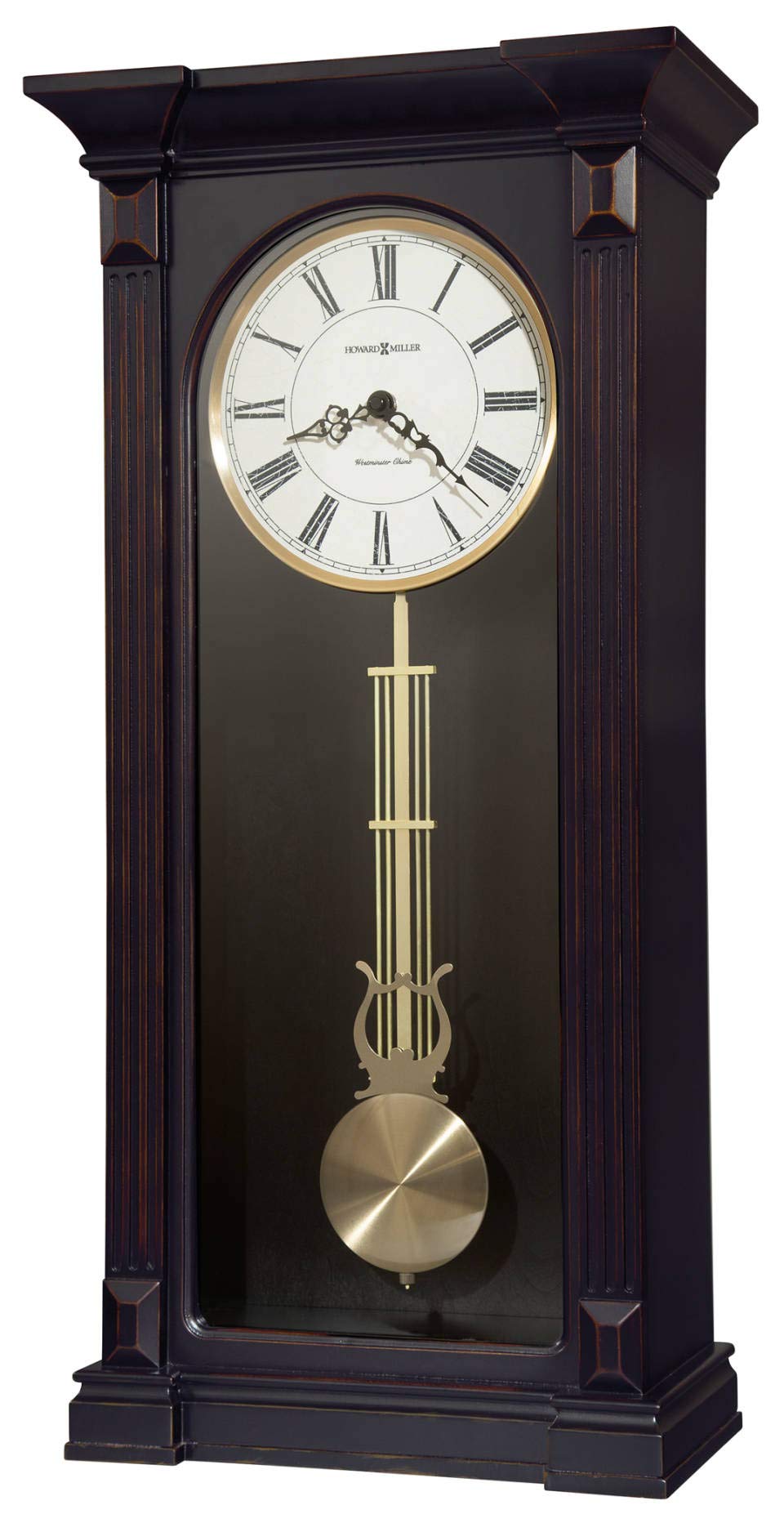 Photo 1 of (missing pieces) Howard Miller Gobles Wall Clock, Analog Display Brown Unique Style Swinging Pendulum Clocks with Black Finished | White Dial Quartz